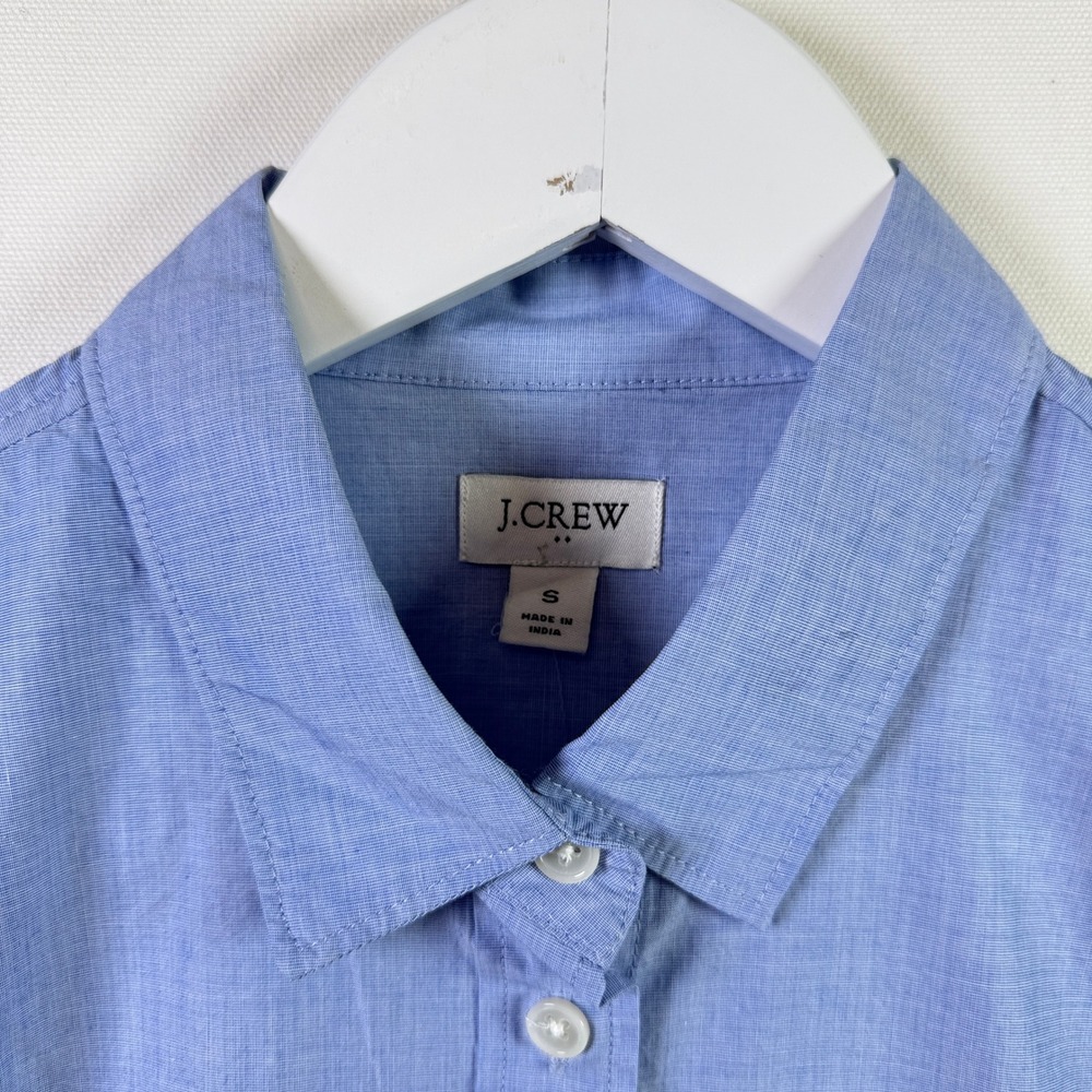 J.CREW Blue Re-Imagined Cotton Long Sleeve Button‎ Down Shirt Size S - Picture 3 of 7